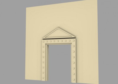 El Scumbago's Petra-style dwelling doorway.